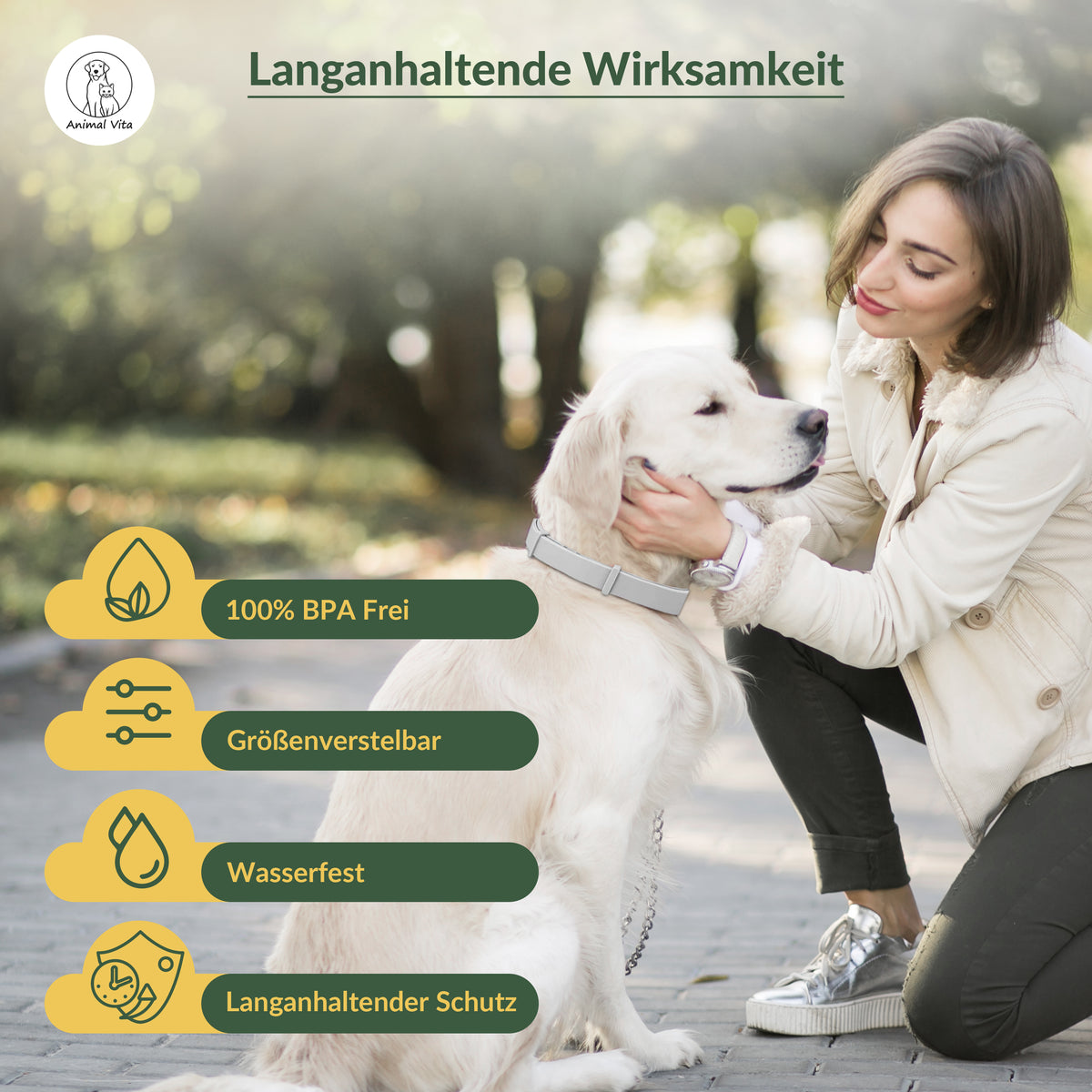 Animal Vita® Premium Zeckenhalsband für Hunde