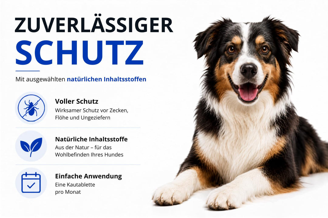 Animal Vita® Kautabletten für Hunde gegen Zecken &amp; Flöhee [3 Monate Schutz]