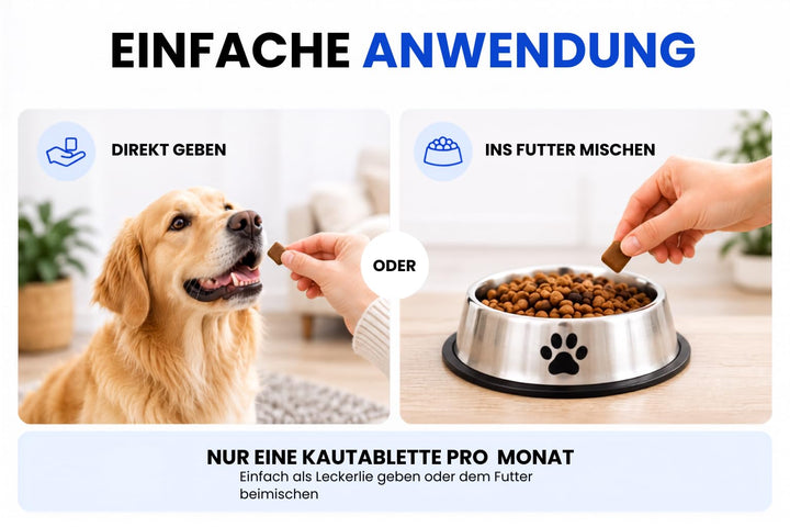 Animal Vita® Kautabletten für Hunde gegen Zecken &amp; Flöhee [3 Monate Schutz]