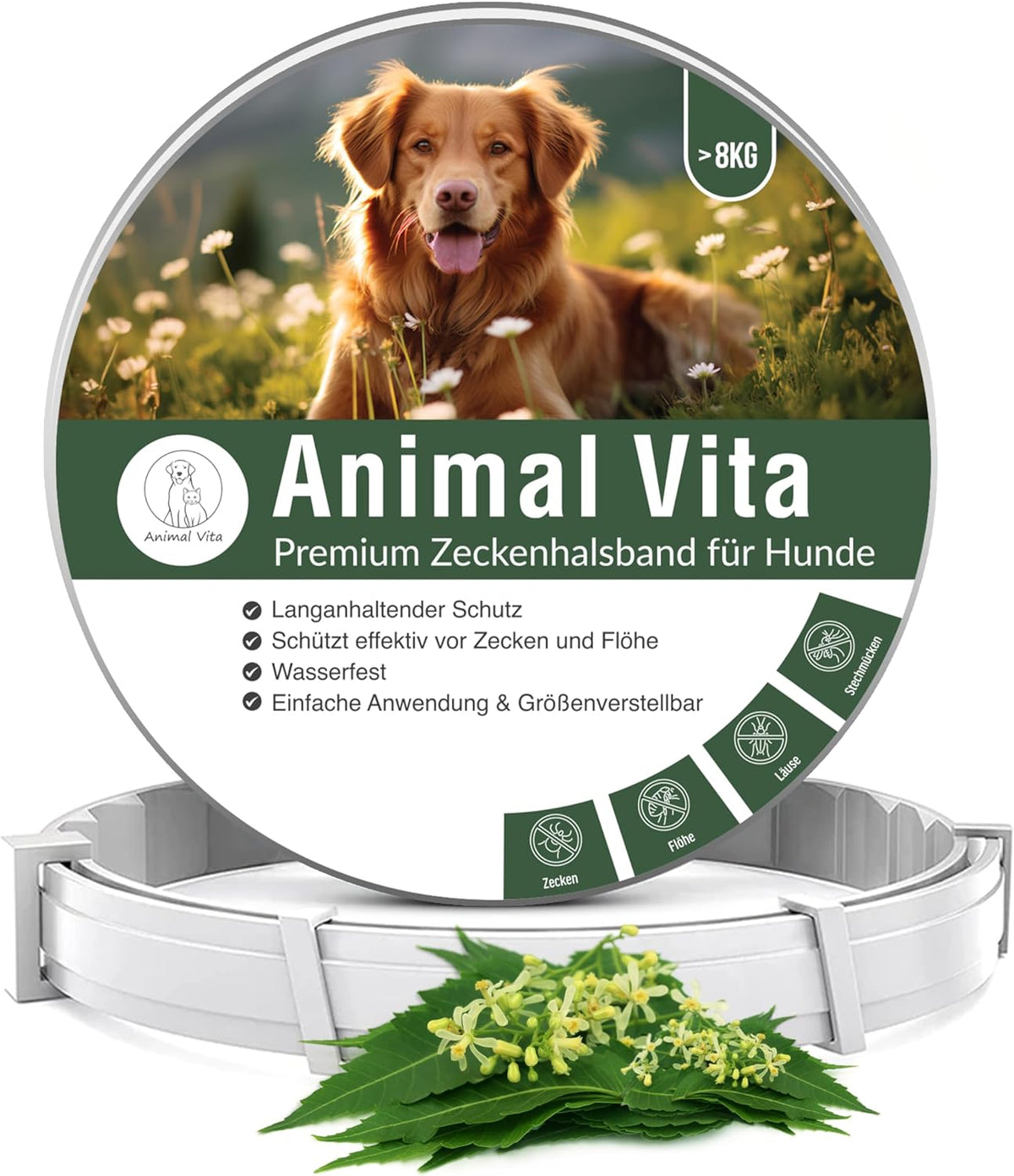 Animal Vita® Premium Zeckenhalsband für Hunde