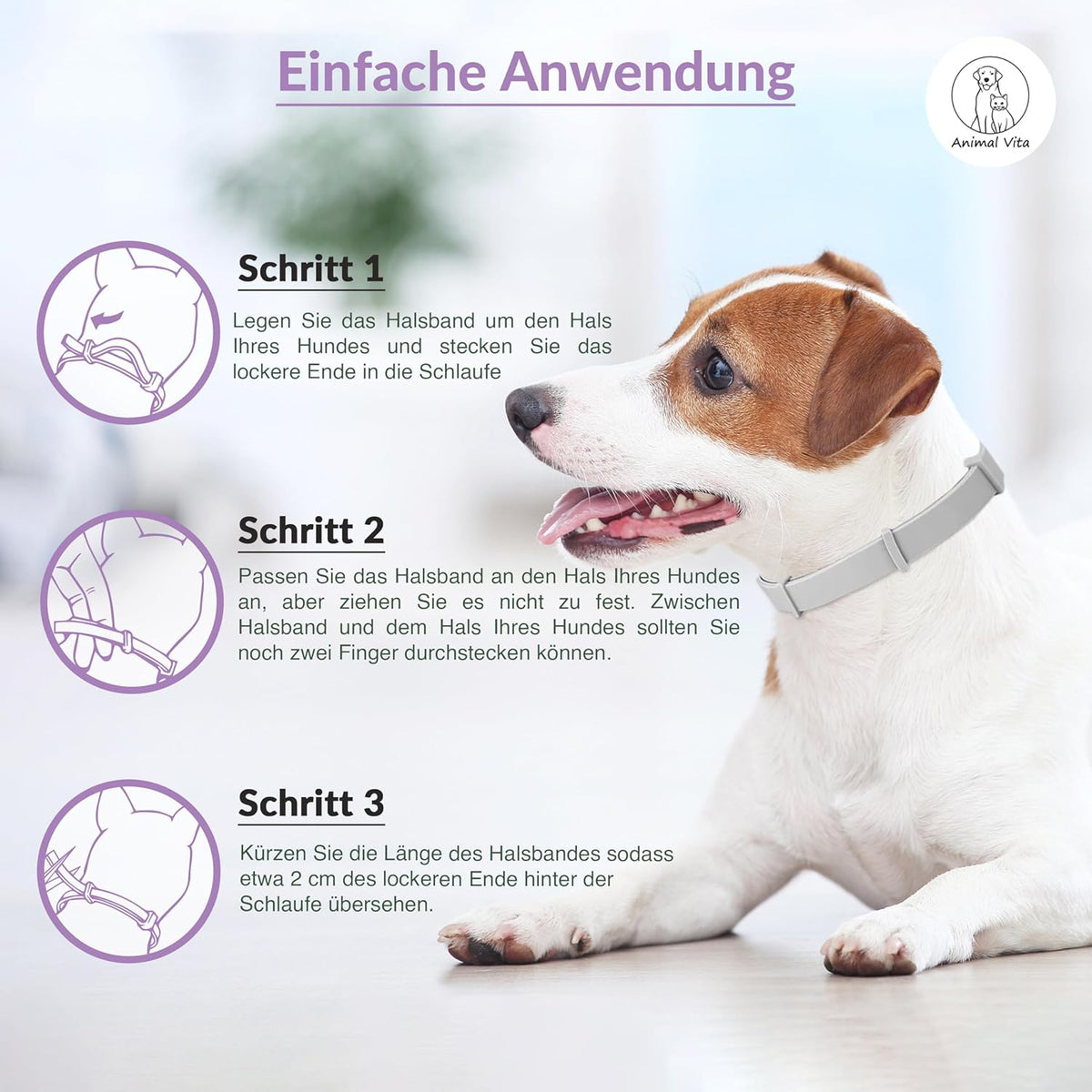 Animal Vita® Lavendel Zeckenhalsband für Hunde
