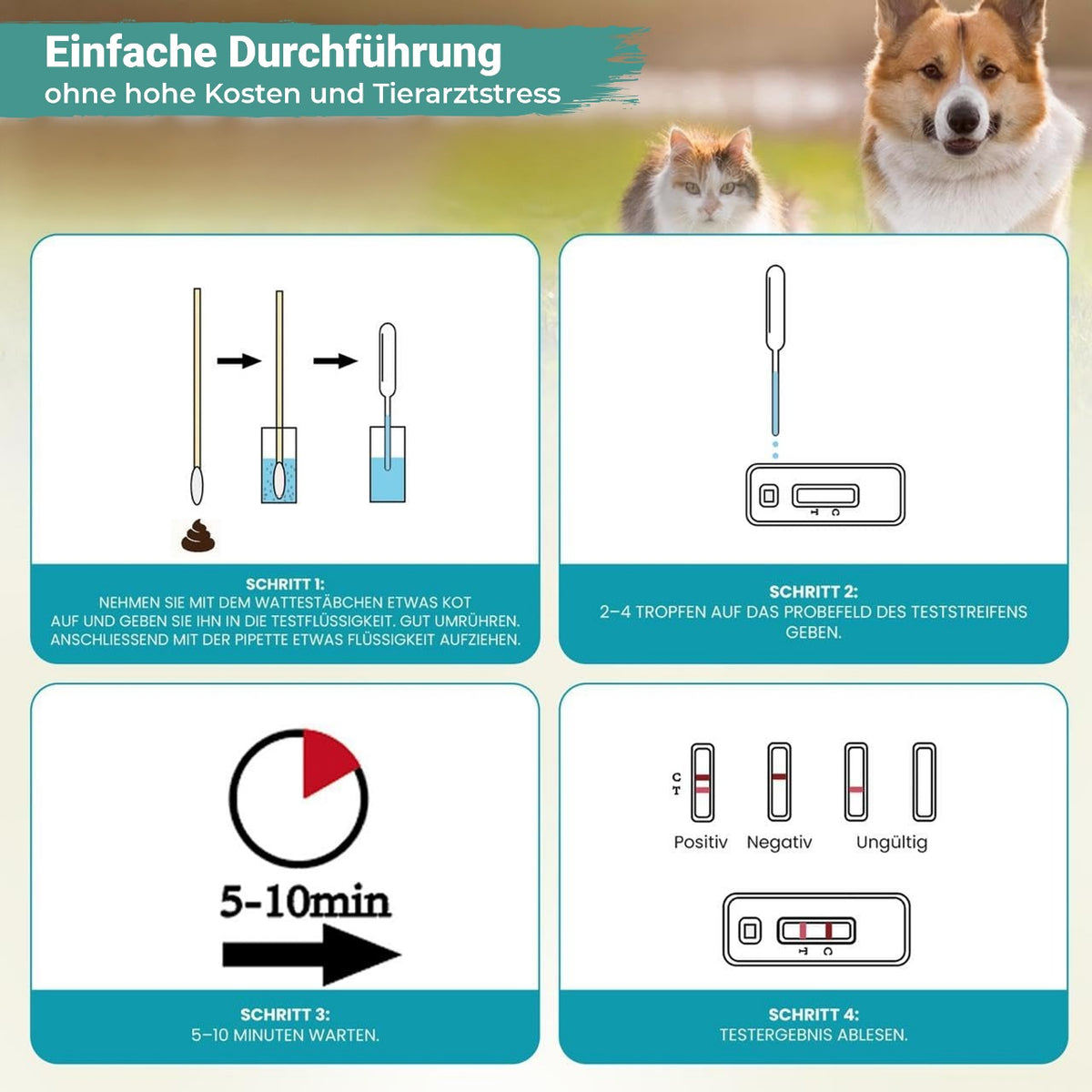 Animal Vita Giardien Schnelltest für Hund & Katze